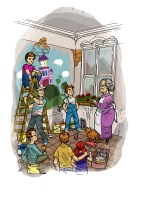 A lámpásember - childrens book illustration